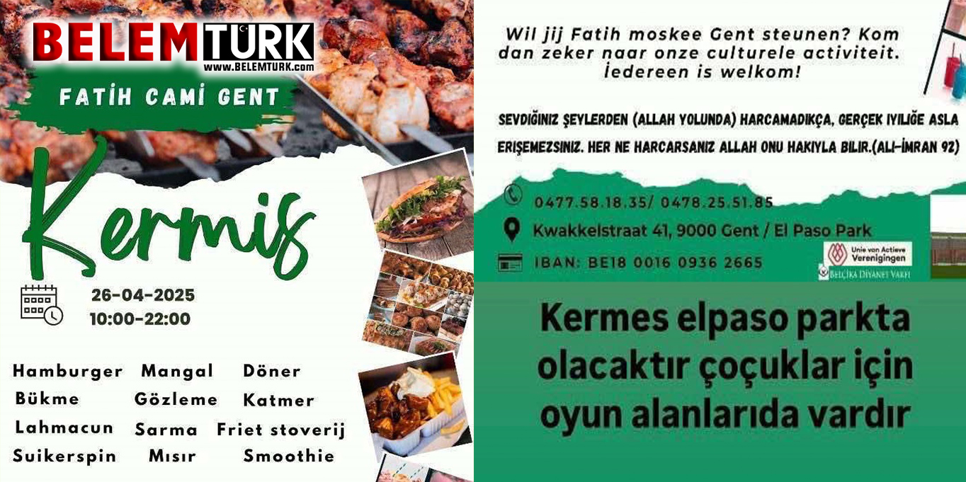 Gent Rabot Fatih Cami, Elpaso parkta kermes düzenliyor