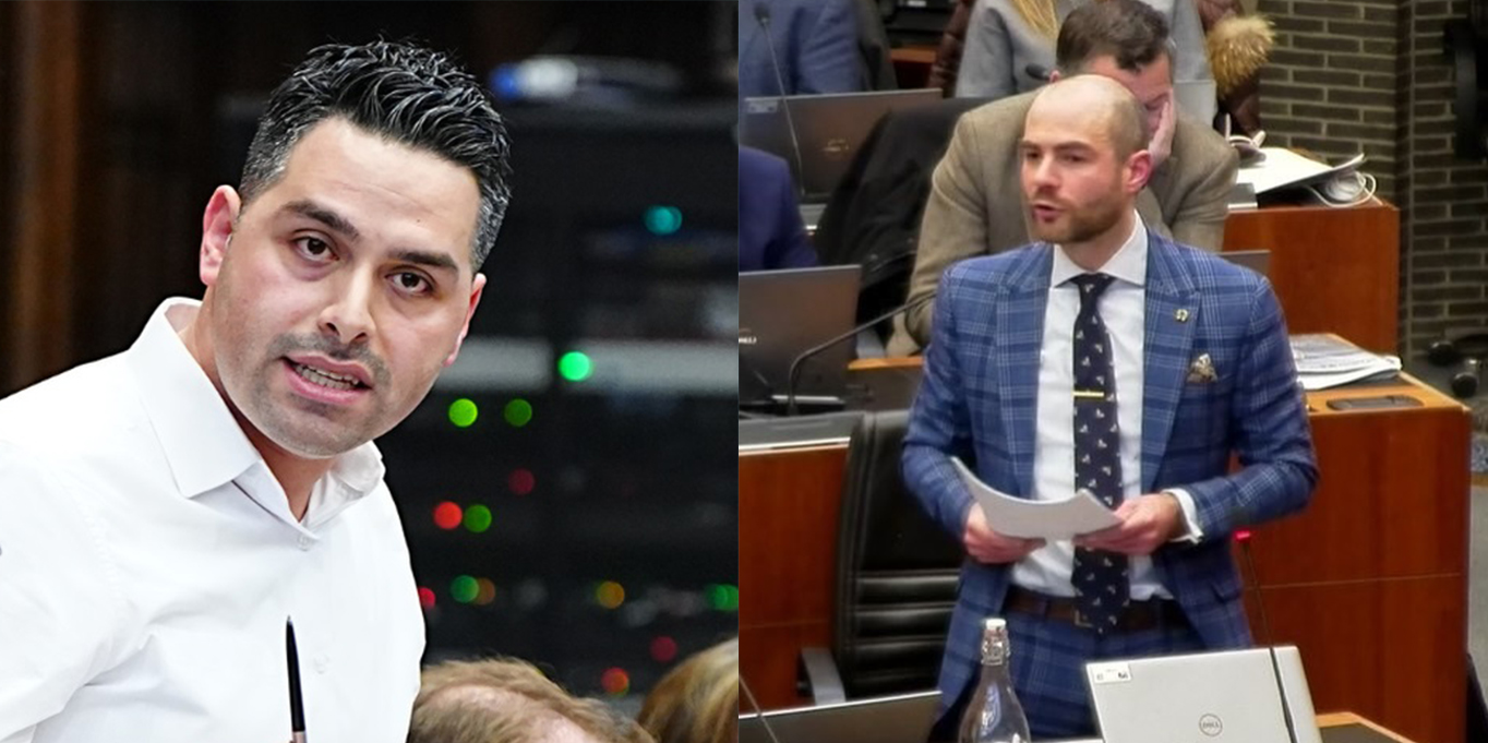 Gent meclisinde Burak Nallı Vlaamse Belang meclis üyesi Jonas Naeyaert ile tartıştı