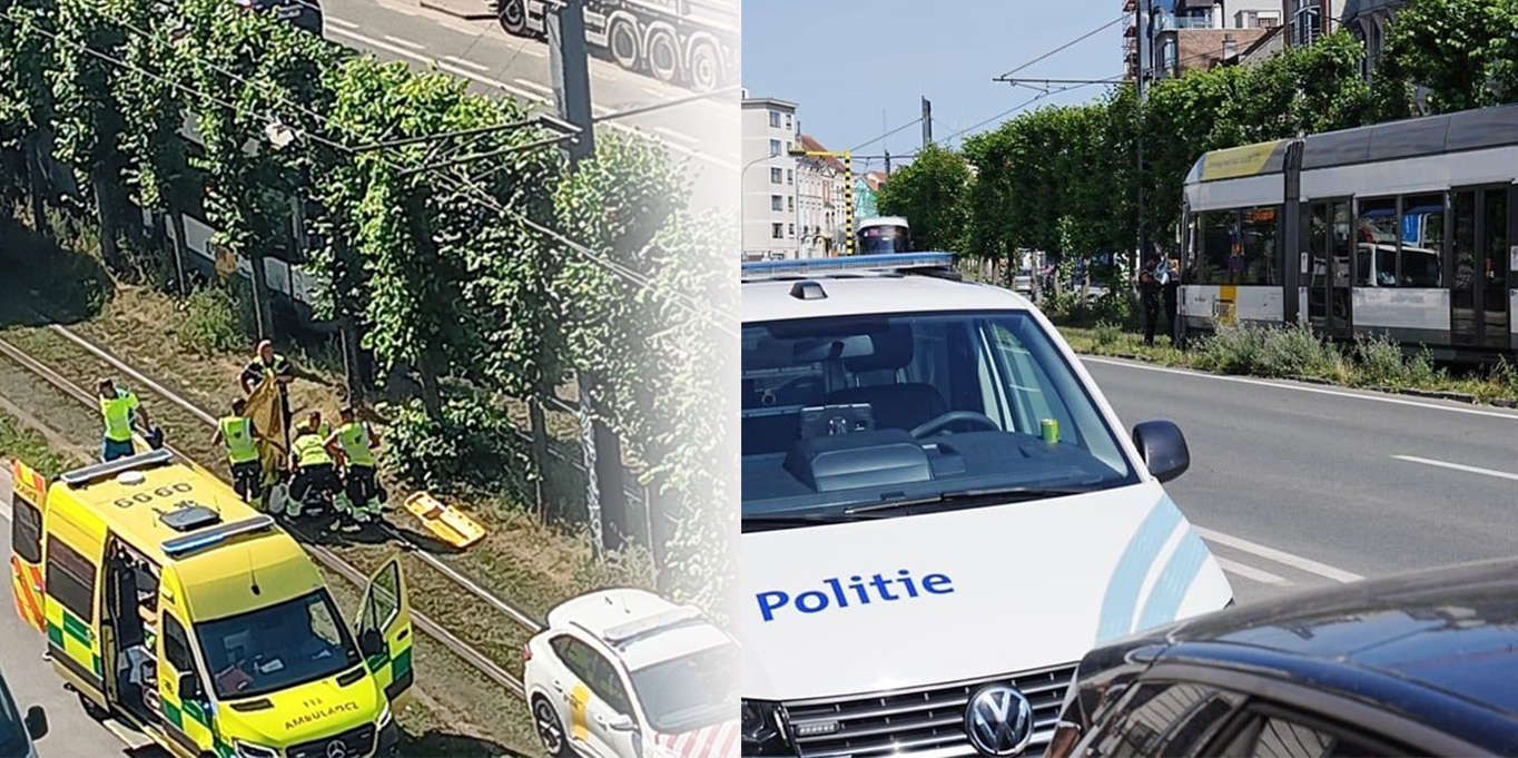 Belçika’nın Gent şehrinde tramvayın çarptığı adam hastaneye kaldırıldı