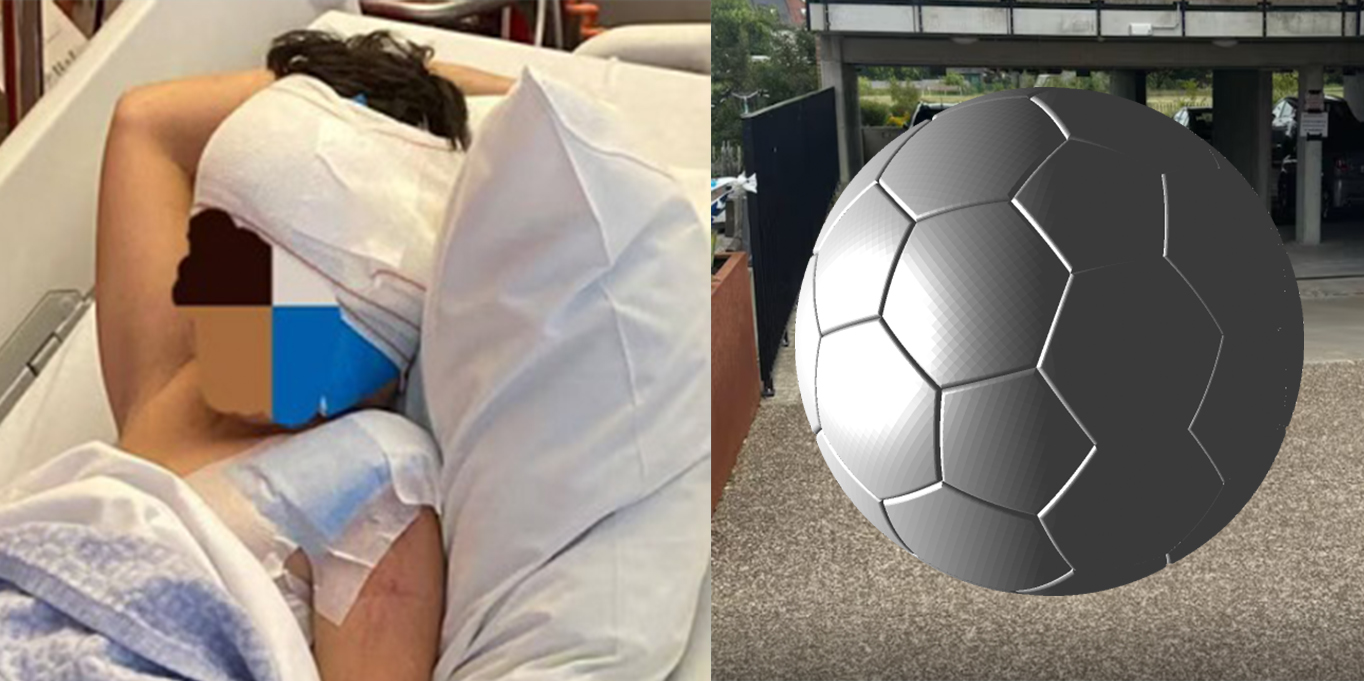 Belçika’nın Gent şehrinde kaçan topu almak isterken arabanın çarptığı 8 yaşındaki öğrencinin kulağı koptu