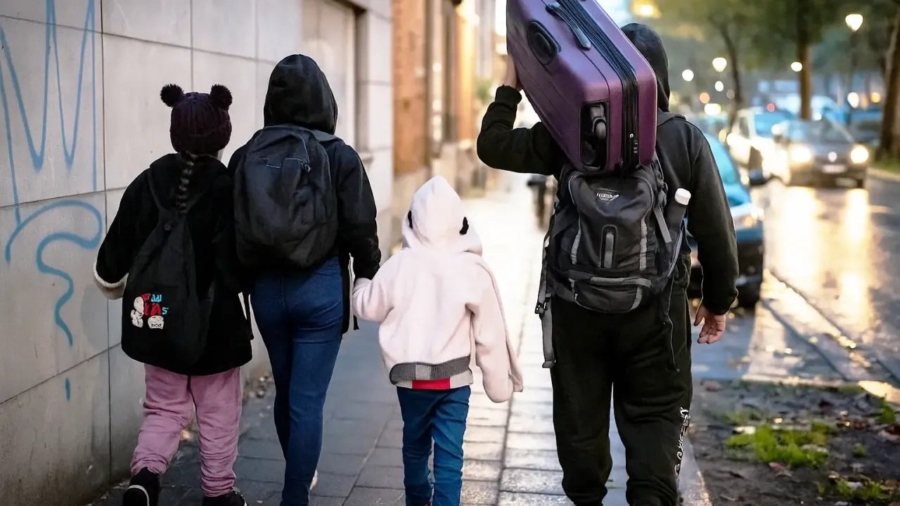 Brüksel’de sığınmacı aileler çocuklarıyla sokakta yaşıyor