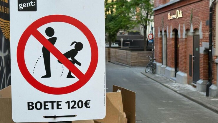Belçika’nın Gent şehrinde yılın ilk öğrenci gecesinde halka açık alanda idrar yapan 63 kişiye para cezası kesildi