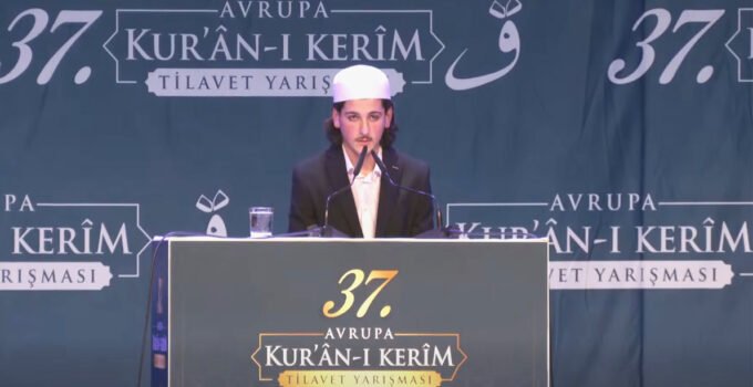 Gentli 16 yaşındaki Bedirhan Şahin, Avrupa Kur’an-ı Kerim tilavet yarışmasında birinci oldu