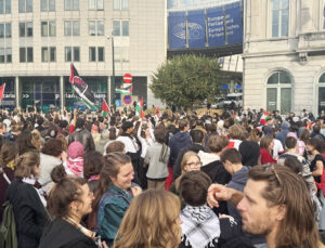 Brüksel’de Küresel Sumud Filosu’na saldırı protesto edildi