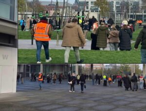 Gent adliye binası yangın alarmı nedeniyle tamamen boşaltıldı