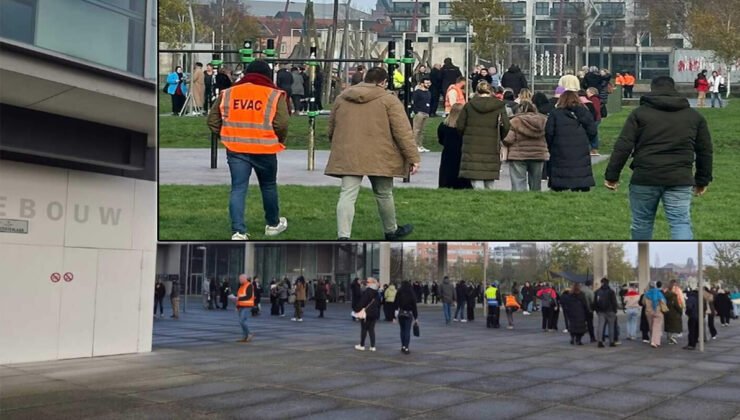Gent adliye binası yangın alarmı nedeniyle tamamen boşaltıldı