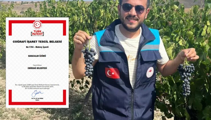 Emirdağ’ın Karacalar Üzümü Coğrafi İşaret Tescil Belgesi almaya hak kazandı.