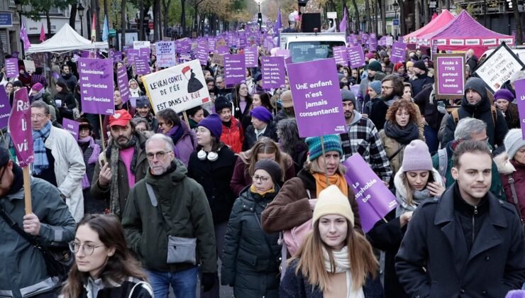 Brüksel’de binlerce kişi cinsiyete dayalı şiddete karşı gösteri düzenledi