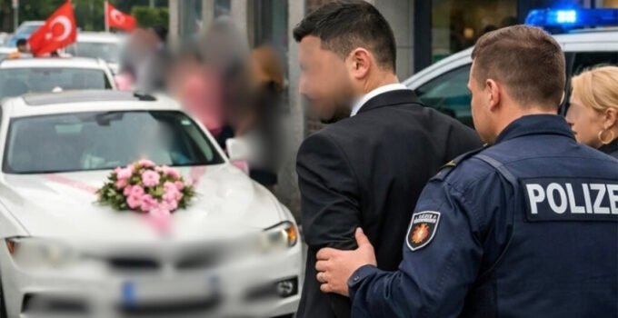 Düğün konvoyu karakolda son buldu: Ehliyetsiz damat gözaltına alındı