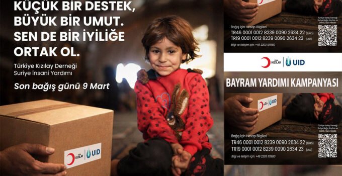 UID ve Kızılay Suriye’deki çocuklara bayram yardımı kampanyası başlattı.