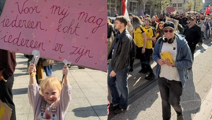 Belçika’nın Gent şehrinde yüzlerce kişi ırkçılığa karşı yürüyüş düzenledi