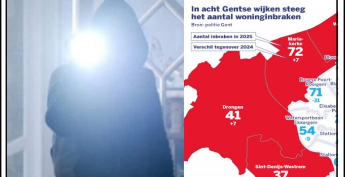 Belçika’nın Gent şehrinde bu 8 mahallede hırsızlık olayları artıyor