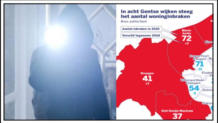 Belçika’nın Gent şehrinde bu 8 mahallede hırsızlık olayları artıyor