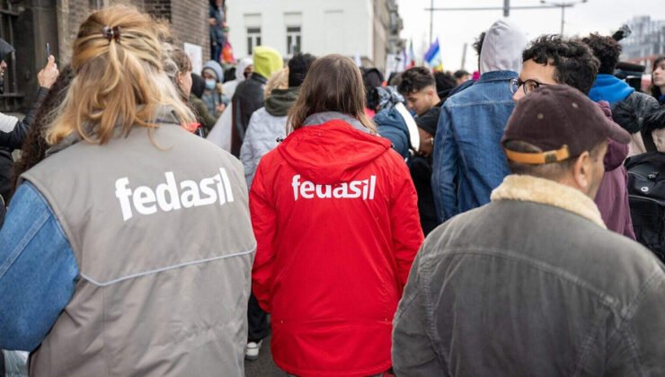 Belçika iltica kurumu Fedasil çalışanları greve gitti