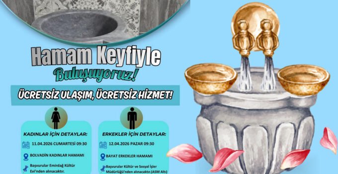 Emirdağ Belediyesi’nden Ücretsiz Hamam ve Ulaşım Hizmet