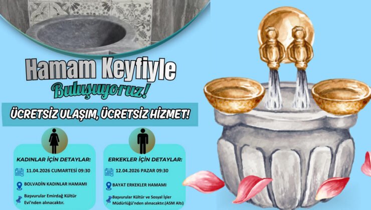 Emirdağ Belediyesi’nden Ücretsiz Hamam ve Ulaşım Hizmet