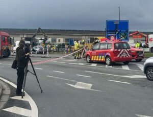 Brüksel Havalimanı yolundaki gaz kaçağı giderildi : Trafik yeniden açıldı