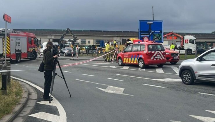 Brüksel Havalimanı yolundaki gaz kaçağı giderildi : Trafik yeniden açıldı