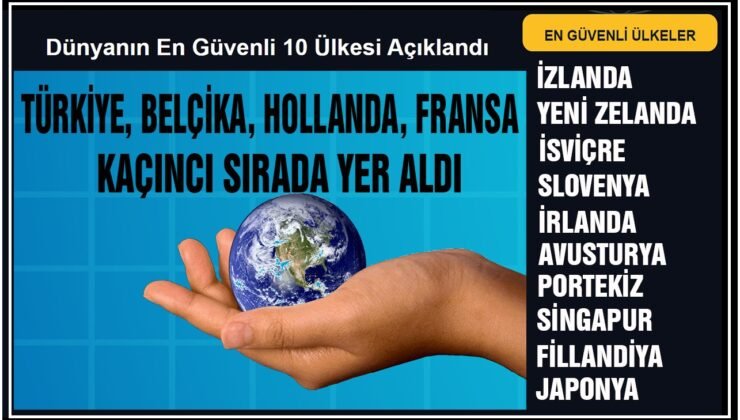 Dünyanın en güvenli 10 ülkesi açıklandı : Türkiye kaçıncı sırada yer aldı