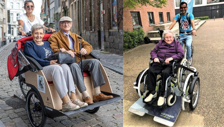 Gent şehrinde bisiklet taksiler giderek daha popüler hale geliyor
