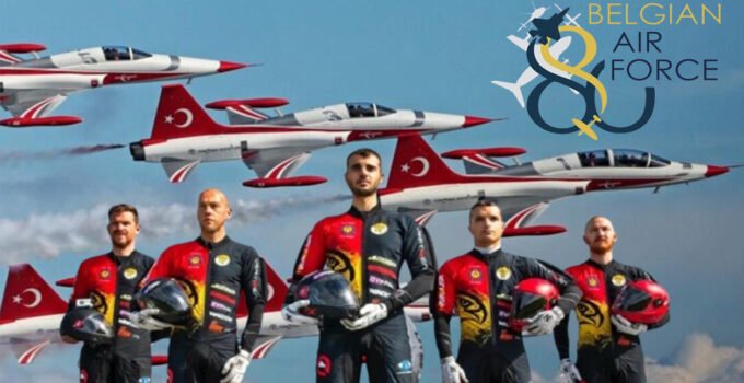 Belçika hava kuvvetleri’nin 80. kuruluş yıl dönümü kutlamalarında Türk yıldızları gökyüzünü renklendirecek