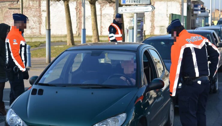 Belçika ve Fransa polisi sınır hattında ortak denetim gerçekleştirdi