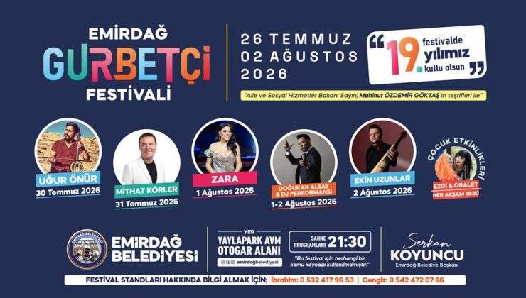 Emirdağ 19. Gurbetçi Festivali İçin Geri Sayım Başladı