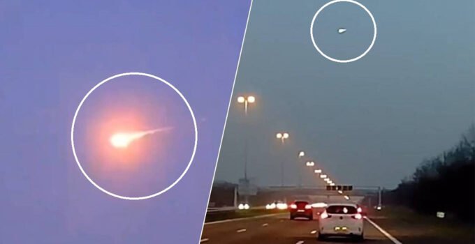 Hollanda semalarında görülen ateş topu endişe ve merak yarattı