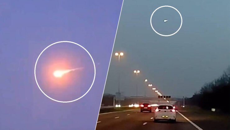 Hollanda semalarında görülen ateş topu endişe ve merak yarattı