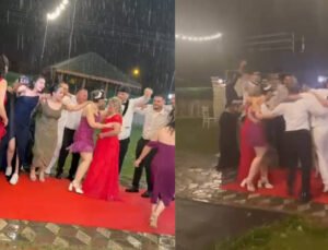 Aleyna Altan ile Mert Uzunsel Yağmur Altında Hayatlarını Birleştirdi