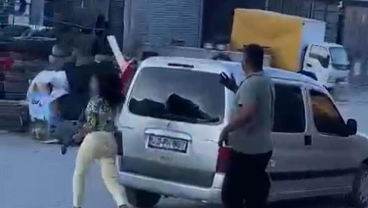 Emirdağ’da öfkeli kadın sevgilisinin iş yerini ve aracını çekiçle parçaladı