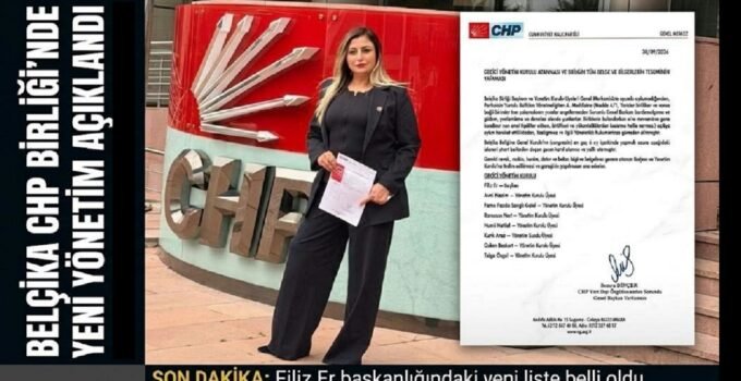 CHP Belçika Birliği yeni yönetim kurulunda yer alan isimleri basınla paylaştı