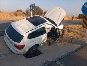 Gurbetçi ailenin otomobili Keşan’da kaza yaptı : 4 yaralı