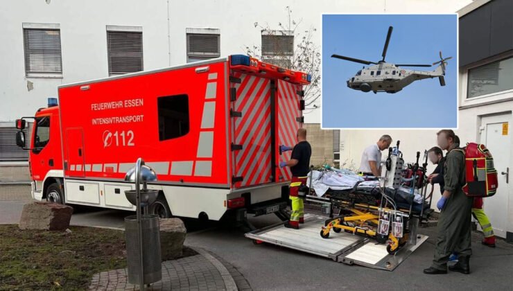 Almanya’dan Gent UZ Hastanesine helikopter ile acil hasta transferi gerçekleştirildi