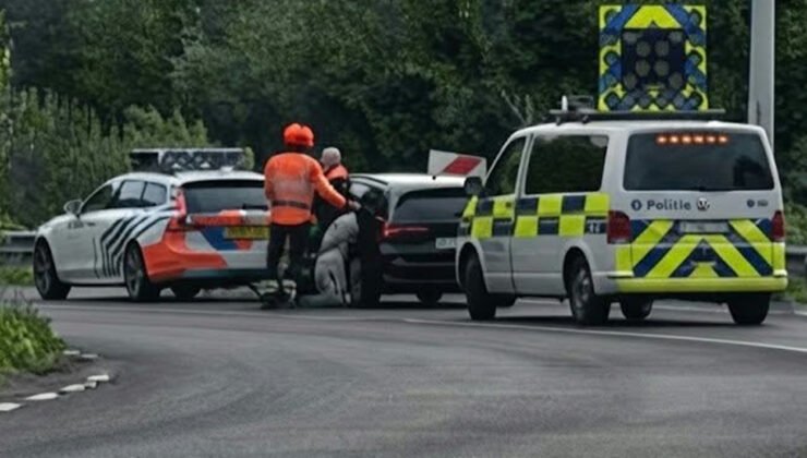 Gent şehrine kadar süren kovalamacada insan kaçakçılığı şüphesiyle iki genç tutuklandı