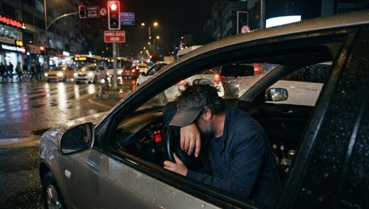 Belçika’da kırmızı ışıkta uyuya kalan alkollü sürücünün ehliyetine el konuldu